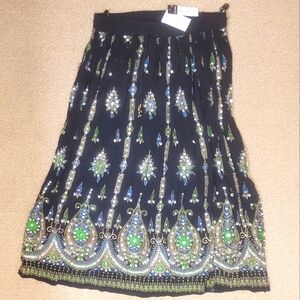 Embroidered Sequin Skirt One Size Fits Most NWT NOS Vintage by Ma Guggi